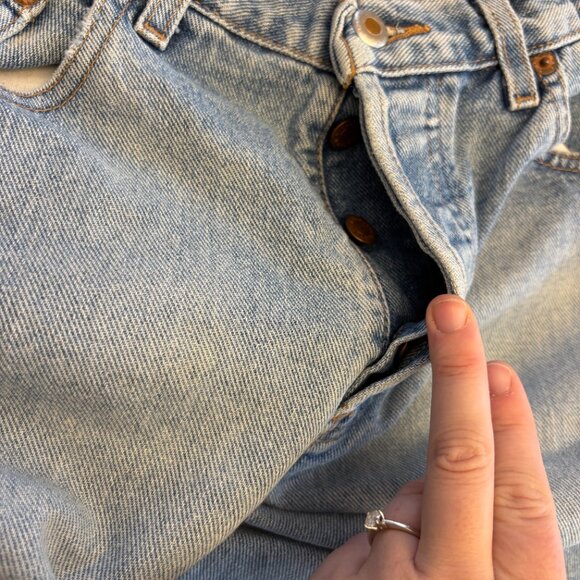 Vintage Gap Loose Fit Jeans Light Denim Button Fly 90s Dad Jean - Picture 6 of 12